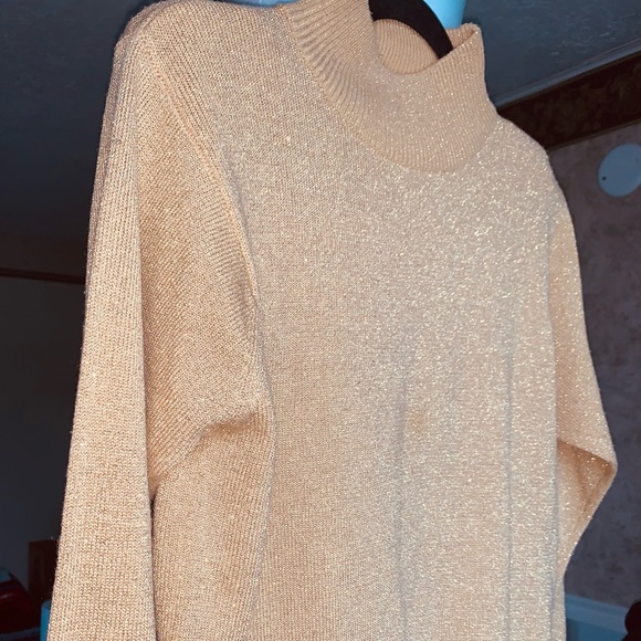 Metallic Gold sweater vintage - Picture 3 of 3